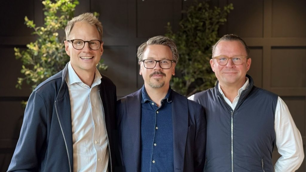 Jan Patrick Granerød Olsen, Kent-Jesper Marcovic og Raymond Molberg under WaterCircles’ salgssamling på Lily Country Club.